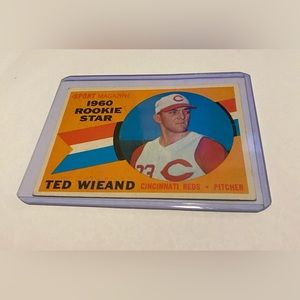 Ted Wieand 1960 Rookie Star Topps Baseball Card Vintage Collectible